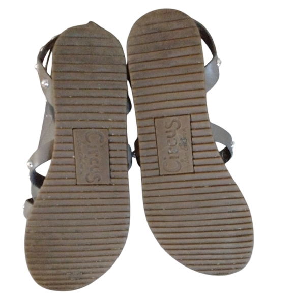 Sam Edelman Circus Eavan Studded Leather Gladiator Sandals in Green/Taupe Sz 6 - Picture 9 of 11